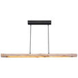 LED-HÄNGELEUCHTE 120/8/150 cm - Schwarz/Naturfarben, Design, Holz/Holzwerkstoff (120/8/150cm) - Novel