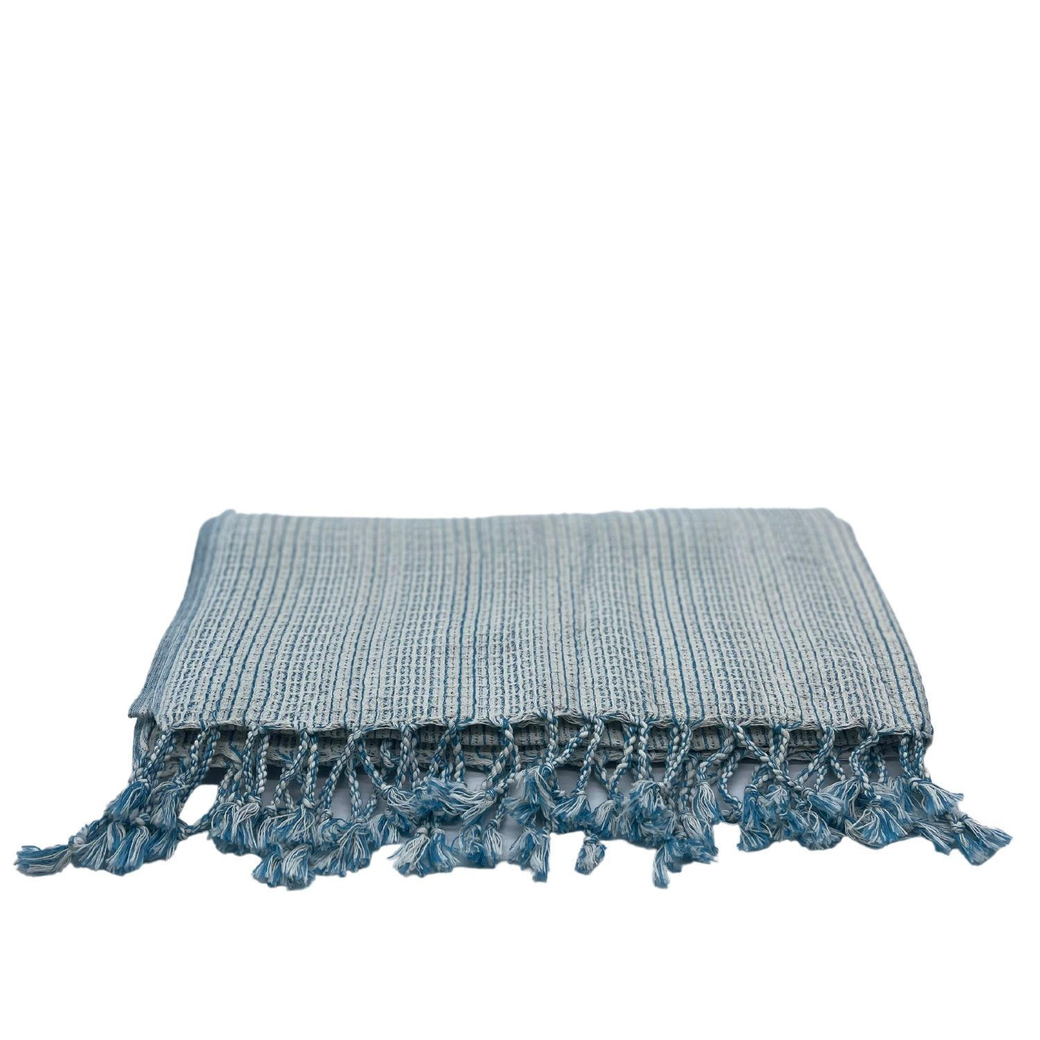 STRANDTUCH Plaid 85/170 cm  - Hellblau, KONVENTIONELL, Textil (85/170cm) - Esposa