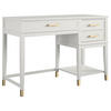 SCHREIBTISCH 115/77/49 cm  in Weiß  - Goldfarben/Weiß, Design, Holzwerkstoff/Metall (115/77/49cm) - MID.YOU