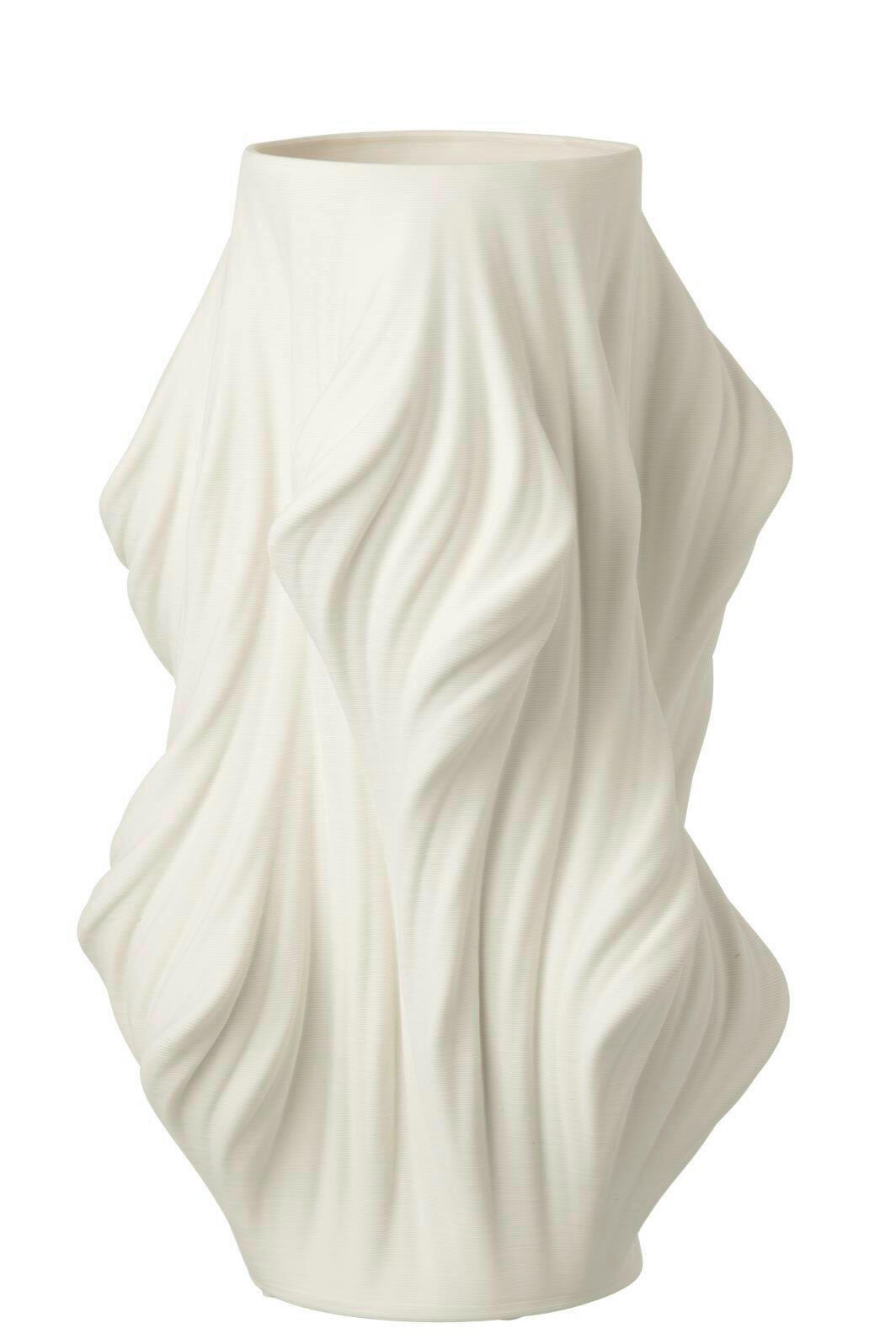 VASE  - Weiss, Basics, Keramik (26/26/40cm) - Ambia Home