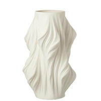 VASE  - Weiss, Basics, Keramik (26/26/40cm) - Ambia Home