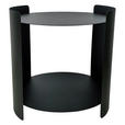 BEISTELLTISCH in Metall 40/40/40 cm  - Schwarz, Design, Metall (40/40/40cm) - Xora