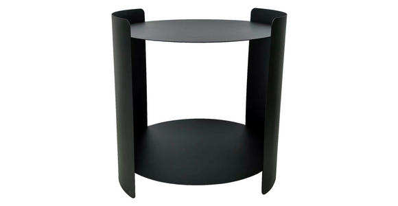 BEISTELLTISCH in Metall 40/40/40 cm  - Schwarz, Design, Metall (40/40/40cm) - Xora