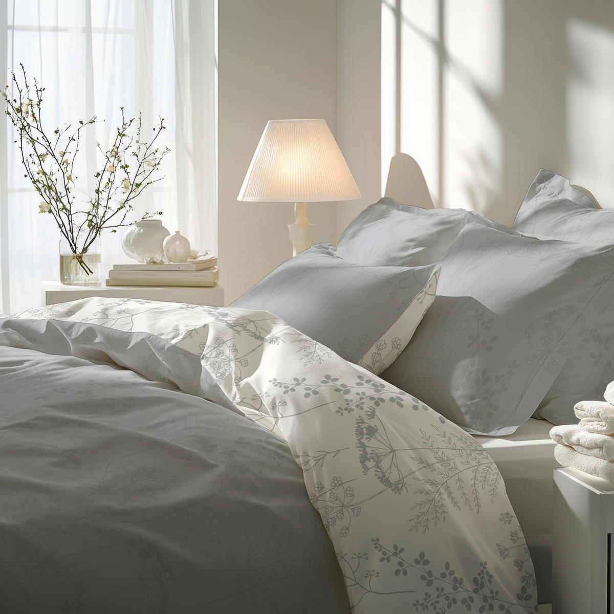 BETTWÄSCHE Flanell 200/220 cm  - Hellgrau, Design, Textil (200/220cm) - Florella