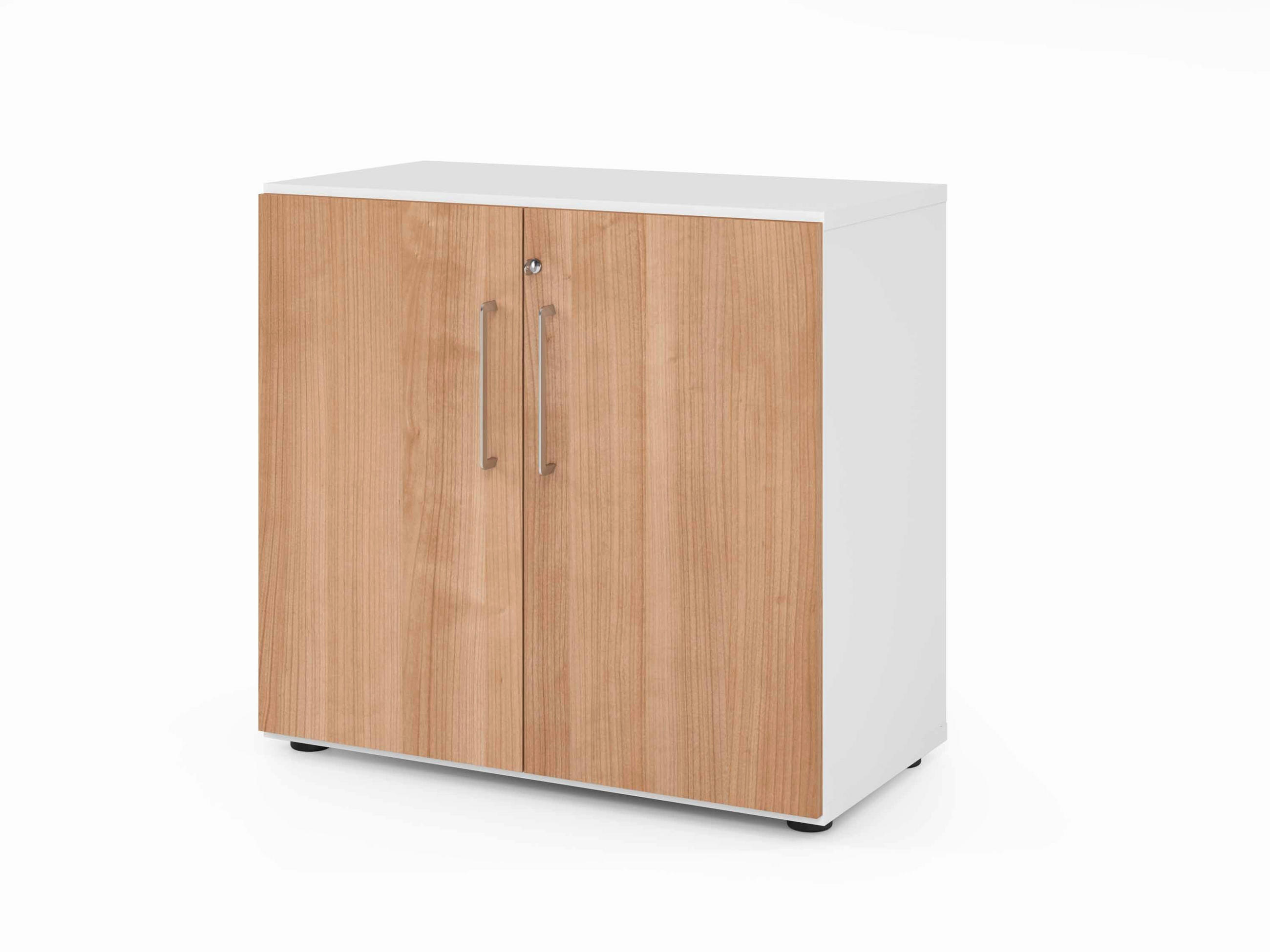 AKTENSCHRANK Weiß, Nussbaumfarben  - Nussbaumfarben/Weiß, Basics, Holzwerkstoff (80/74,8/41,7cm) - Venda