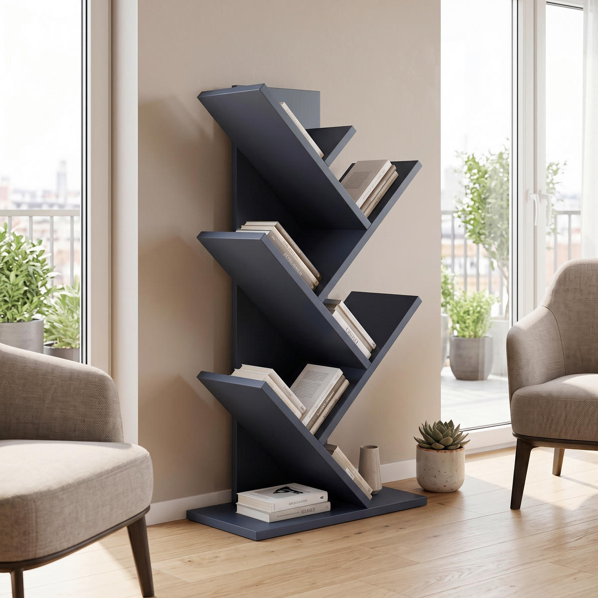 REGAL antracit  drvni materijal  - antracit, Design, drvni materijal (40/77/20cm) - MID.YOU