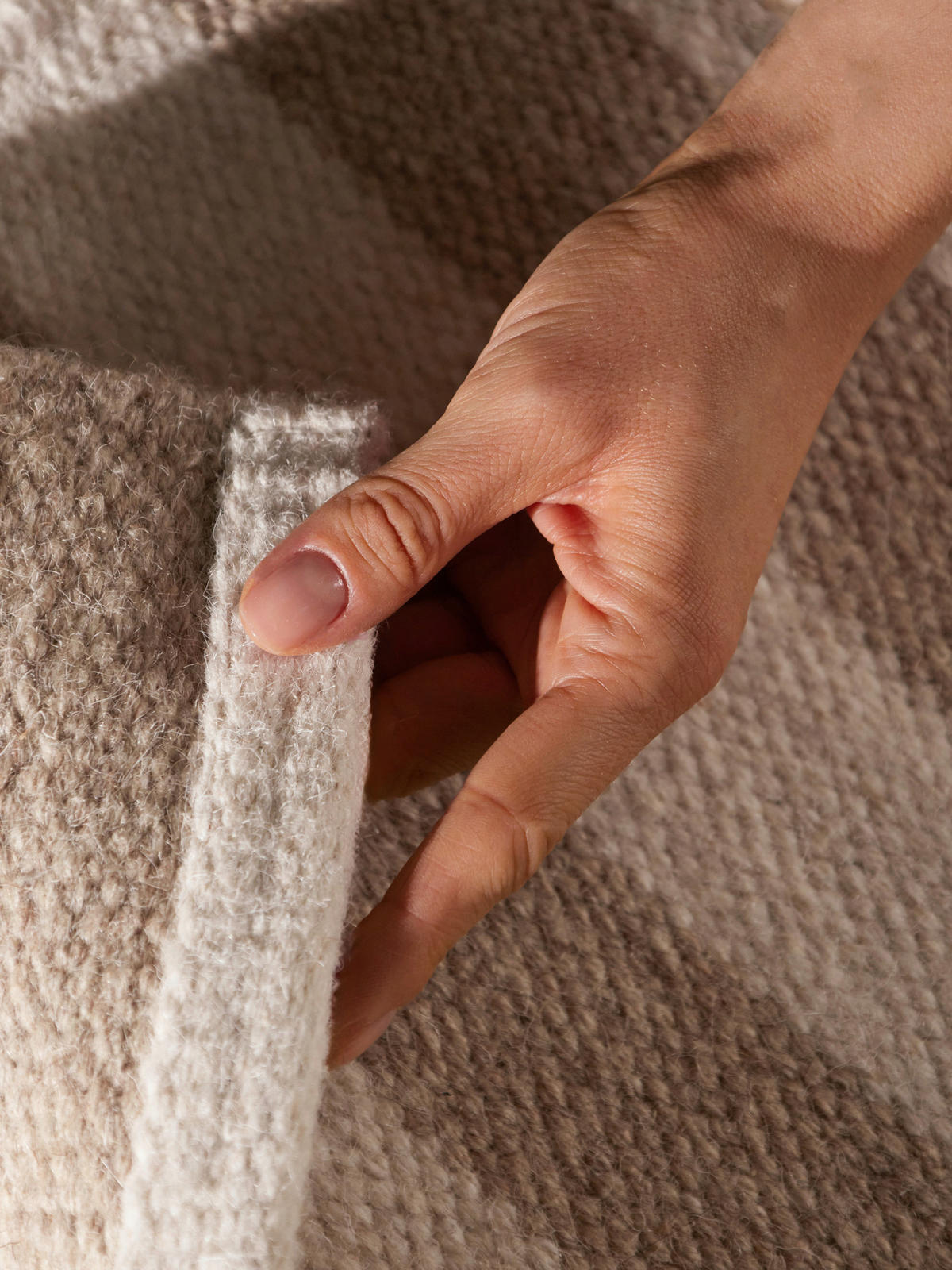HANDWEBTEPPICH 80/150 cm Vika Weiß, Beige rechteckig  - Beige/Weiß, Basics, Textil (80/150cm) - Hanse Home