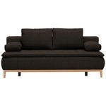 BOXSPRINGSOFA in Webstoff Dunkelbraun  - Eichefarben/Dunkelbraun, Design, Holz/Textil (202/78/93/100cm) - Venda