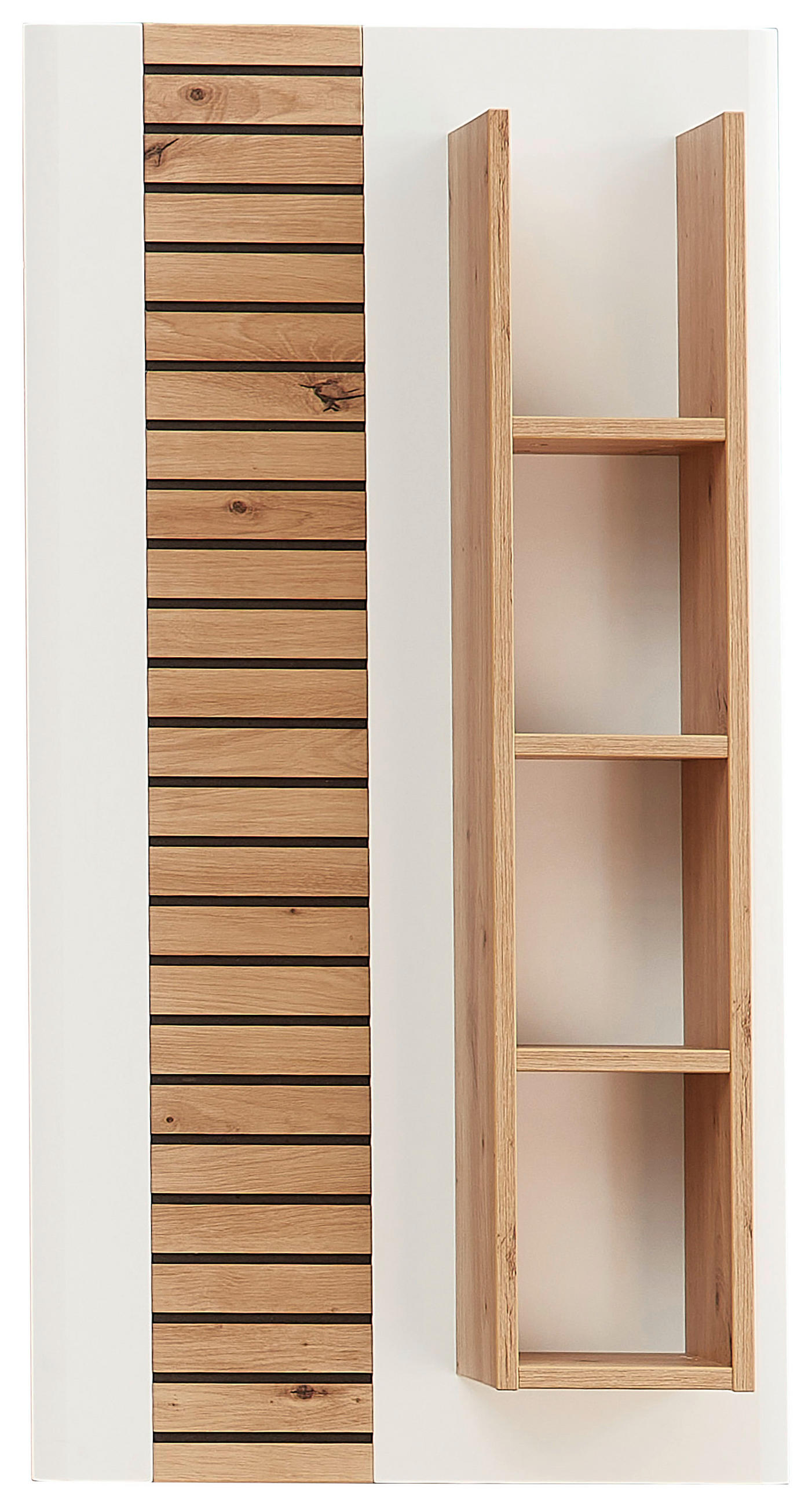 WANDBOARD  55/106/17 cm  - Weiß/Eiche Artisan, Design, Holzwerkstoff (55/106/17cm) - Stylife