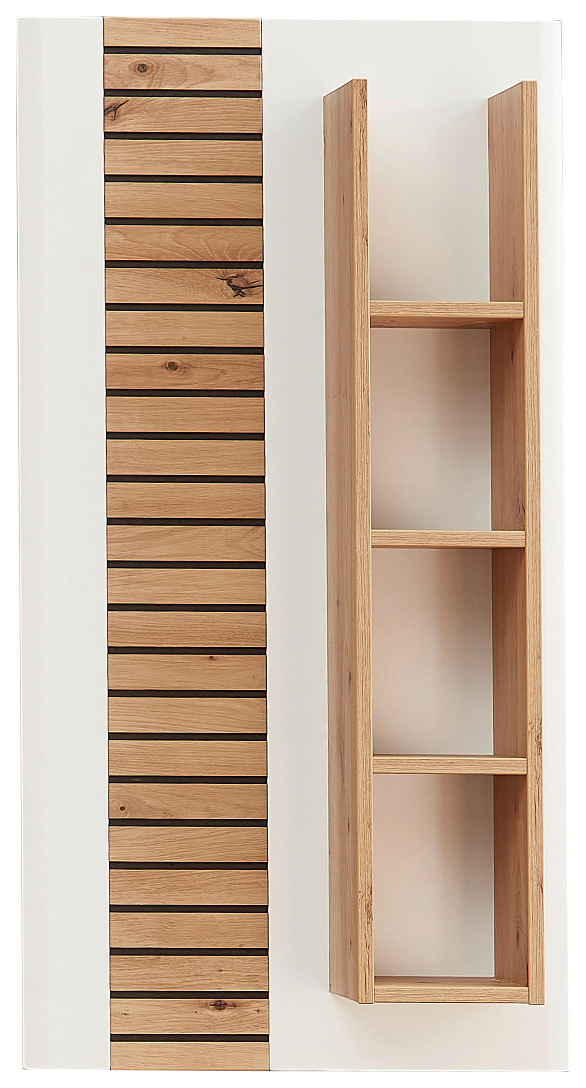 WANDBOARD  55/106/17 cm  - Weiss/Eiche Artisan, Design, Holzwerkstoff (55/106/17cm) - Stylife