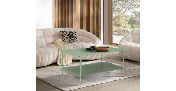 COUCHTISCH 90/58,4/40 cm rechteckig Grün  - Grün, Design, Metall (90/58,4/40cm) - Carryhome