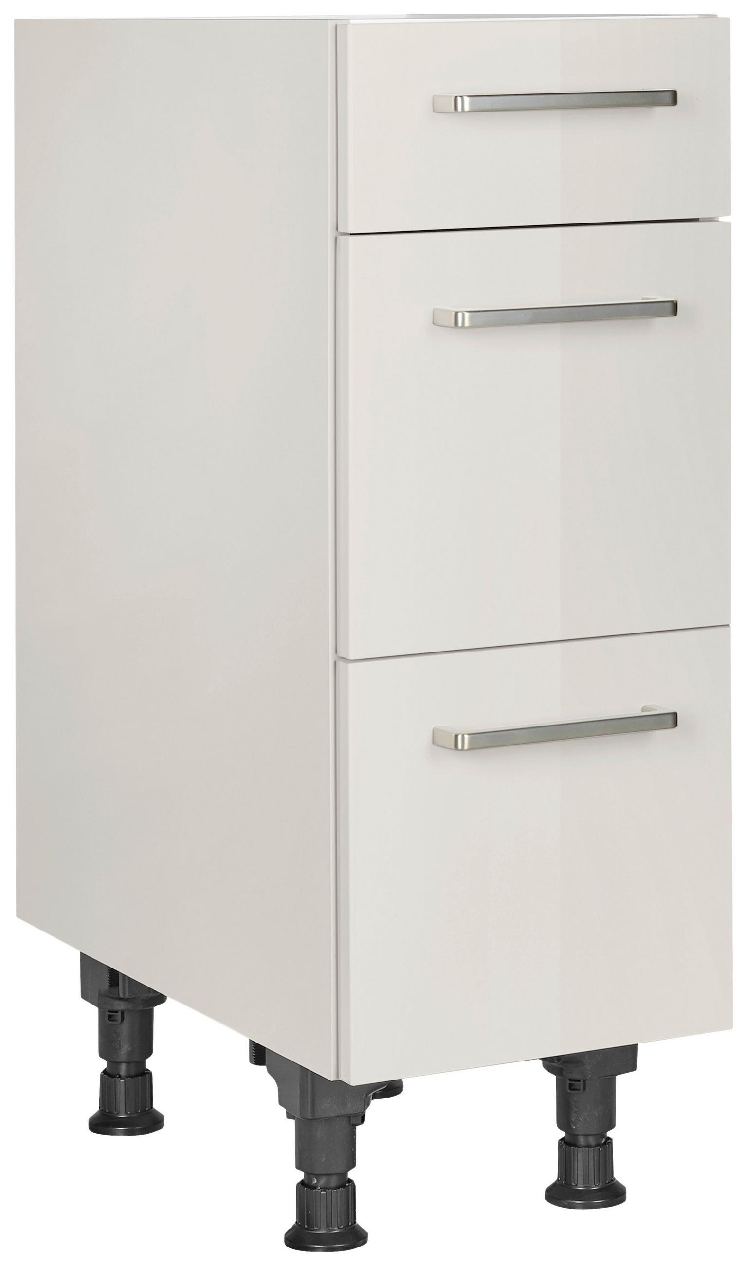 SCHUBKASTENUNTERSCHRANK 30/87/56 cm  in Hellgrau  - Edelstahlfarben/Hellgrau, MODERN, Holzwerkstoff/Metall (30/87/56cm) - Nobilia