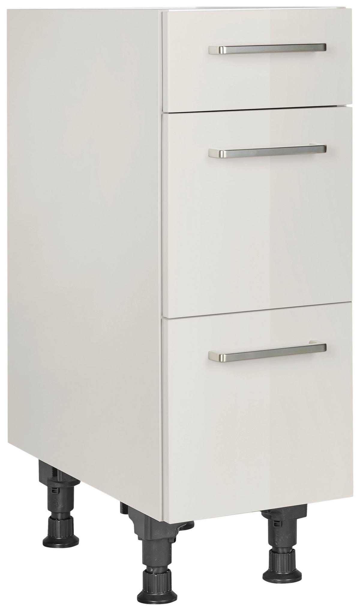 SCHUBKASTENUNTERSCHRANK 30/87/56 cm  in Hellgrau  - Edelstahlfarben/Hellgrau, MODERN, Holzwerkstoff/Metall (30/87/56cm) - Nobilia