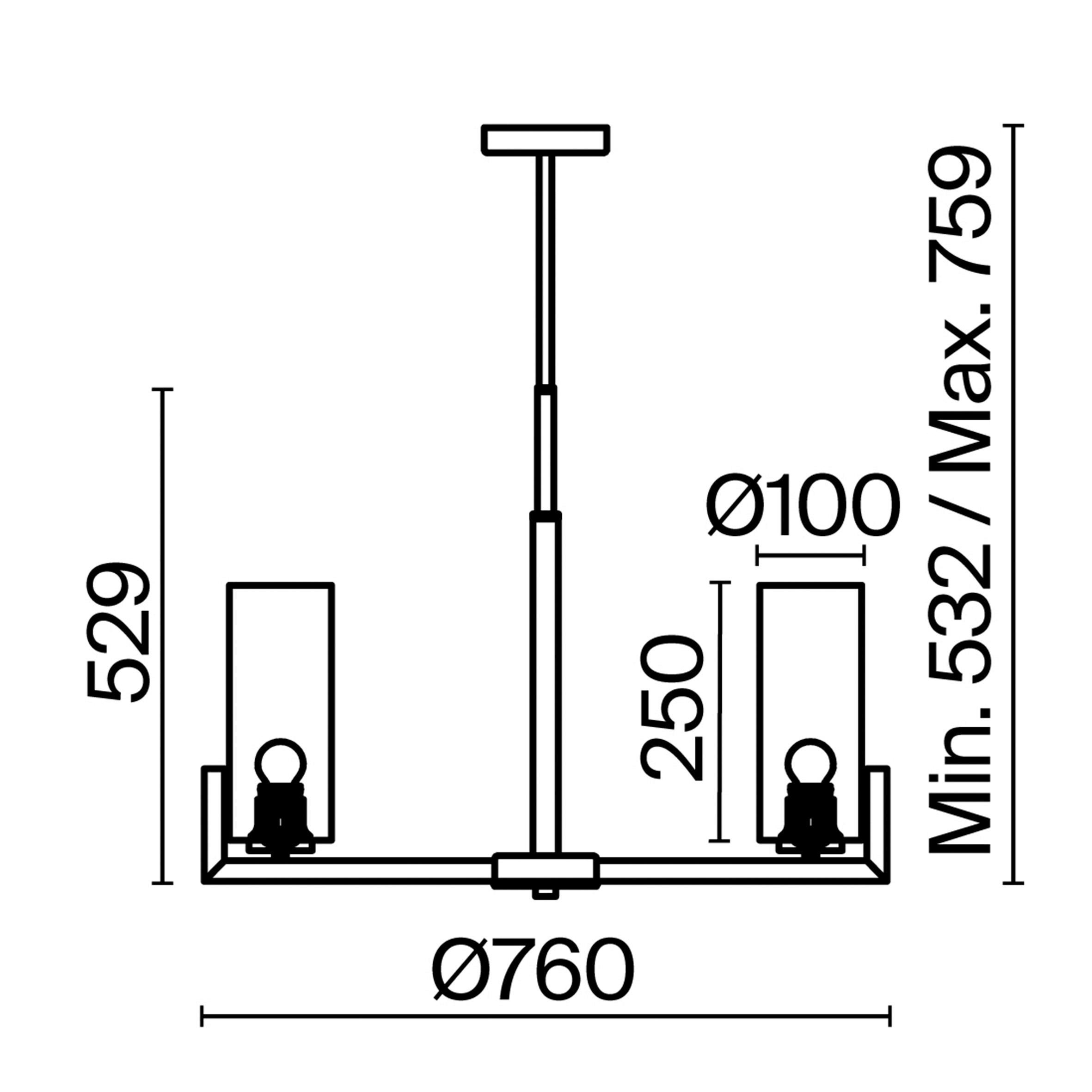 KRONLEUCHTER 76/52,9/76 cm   - Messingfarben, Trend, Glas/Metall (76/52,9/76cm) - MAYTONI