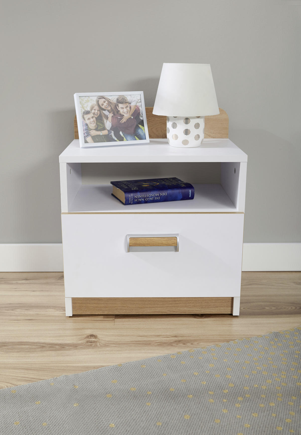 JUGENDZIMMER Weiß, Eschefarben  - Eschefarben/Birkefarben, MODERN, Holz/Holzwerkstoff (80/190cm) - MID.YOU