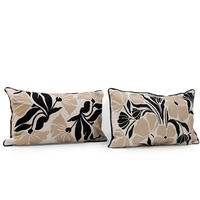 PERNĂ CANAPEA  - bej/negru, Basics, textil (50/30/10cm)