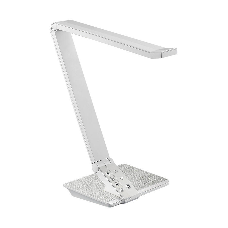 LED ÍRÓASZTALI LÁMPA - ezüst/fehér, Basics, műanyag (40.2/33.5/33.5cm)