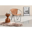 SESSEL in Echtleder Braun, Schwarz  - Schwarz/Braun, LIFESTYLE, Leder/Metall (68/70/62cm) - Landscape