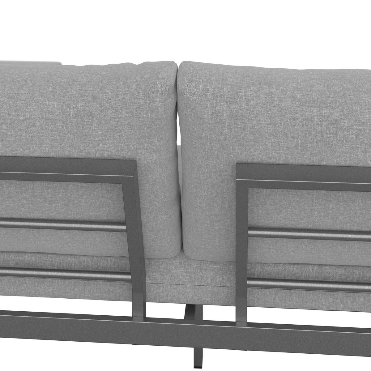 LOUNGE ÉTKEZŐGARNITÚRA 4 részes   253.5/64.5/184 cm  - világosszürke/natúr, Modern, műanyag/textil (253.5/64.5/184cm) - Ambia Garden