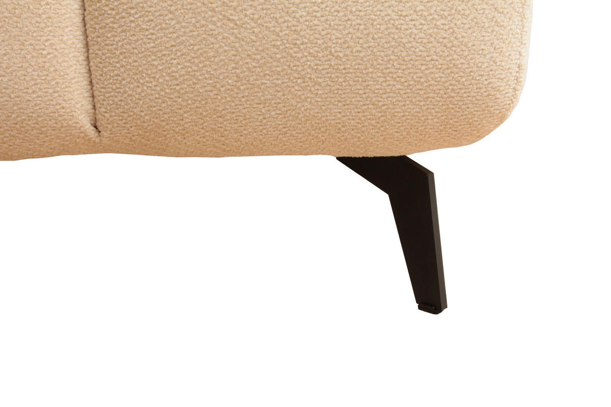 BOXBETT 180/200 cm,  in Beige, Bettkasten, Topper, H3 + H3 = fest  - Beige/Schwarz, Trend, Textil/Metall (180/200cm) - Esposa