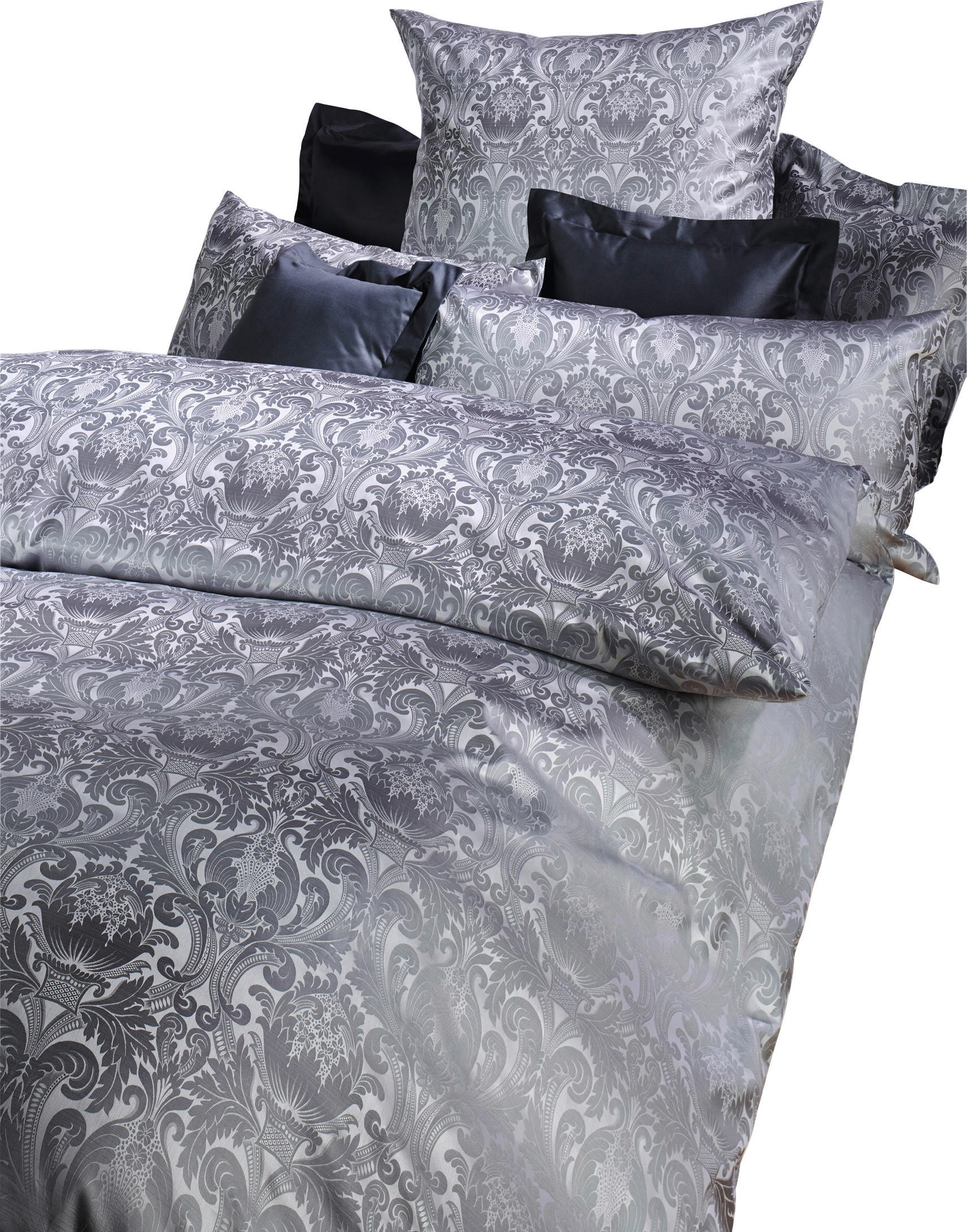 BETTWÄSCHE Jacquard - Grau, Basics, Textil (135/200cm) - Curt Bauer