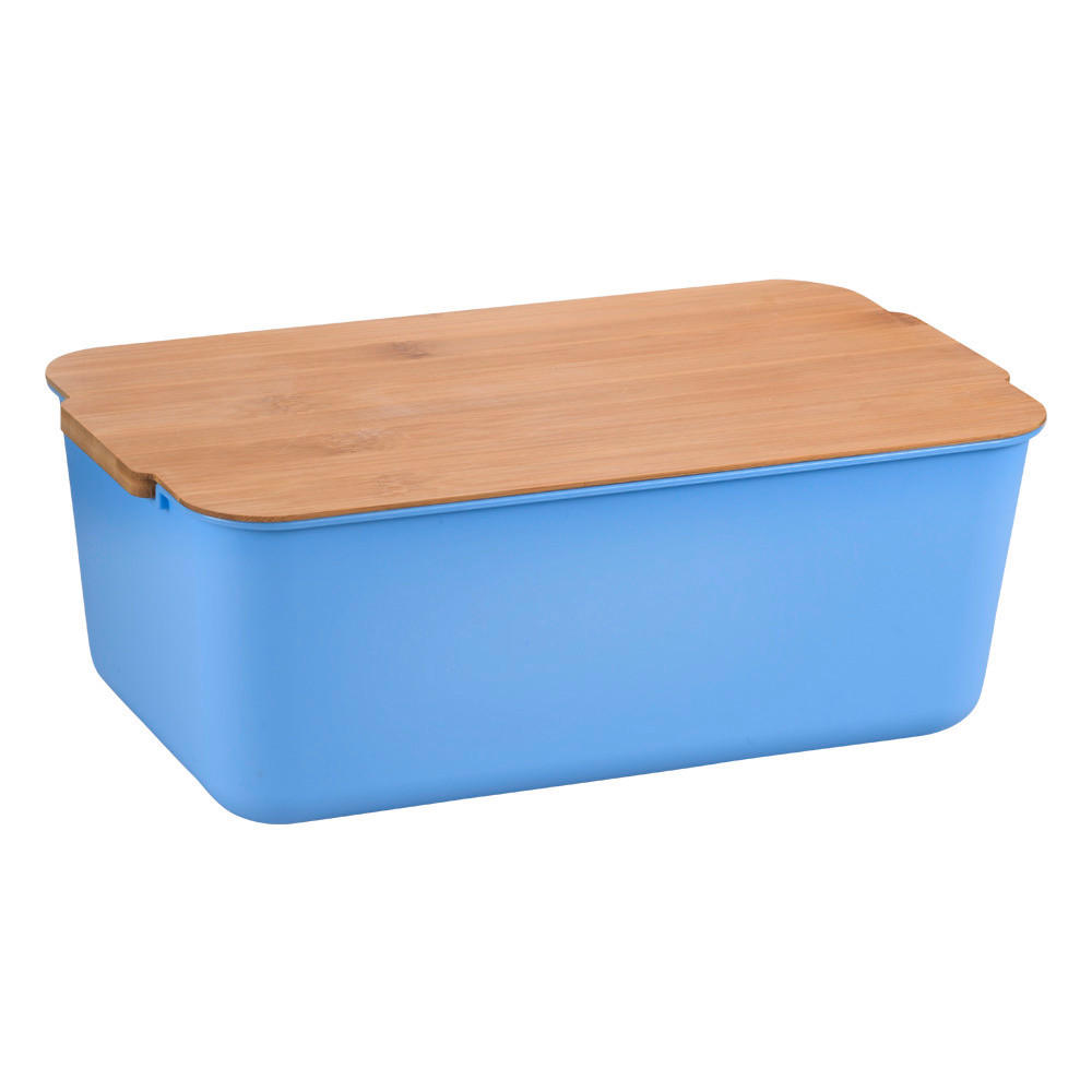 BROTBOX - Naturfarben/Hellblau, Basics, Naturmaterialien/Kunststoff (30.5/18.5/12cm) - Kesper