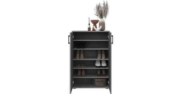 SCHUHSCHRANK 70/106/33,4 cm - Anthrazit/Schwarz, KONVENTIONELL, Holzwerkstoff/Kunststoff (70/106/33,4cm) - Xora