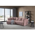 ECKSOFA Rosa Chenille  - Schwarz/Rosa, MODERN, Kunststoff/Textil (180/315cm) - Hom`in