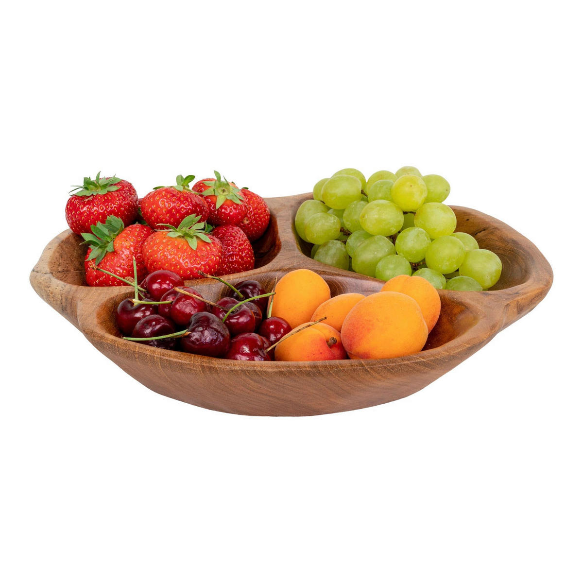OBSTSCHALE  - Teakfarben, Design, Holz (30/5/30cm)