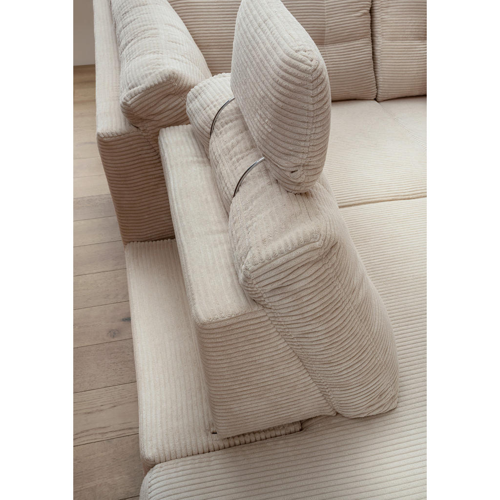 Thumbnail - Livetastic Ecksofa, Beige, Textil, Buche, 4-Sitzer, Füllung: Schaumstoff, Ottomane links, L-Form, 270x176 cm, Liegefunkt...