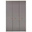DREHTÜRENSCHRANK 3-türig Grau, Eichefarben  - Eichefarben/Grau, Design, Holz/Holzwerkstoff (136/210/61cm) - Venda