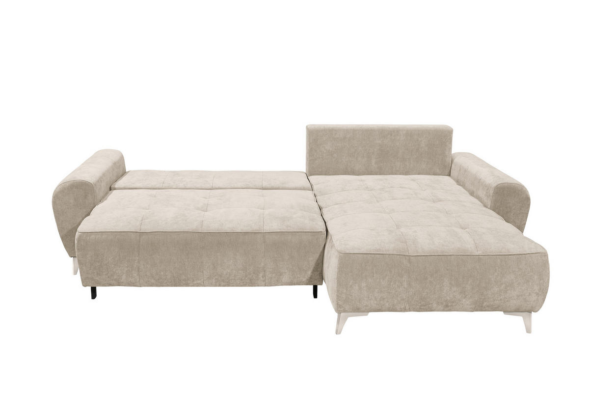 ECKSOFA Webstoff Beige  - Kaschmir/Beige, Modern, Kunststoff/Textil (284/191cm) - MID.YOU
