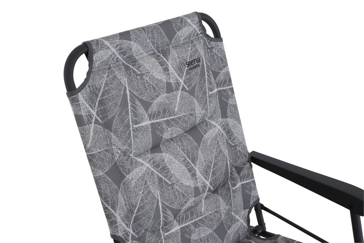 CAMPINGSESSEL - Anthrazit/Grau, KONVENTIONELL, Textil/Metall (55/99/73cm) - Siena Garden
