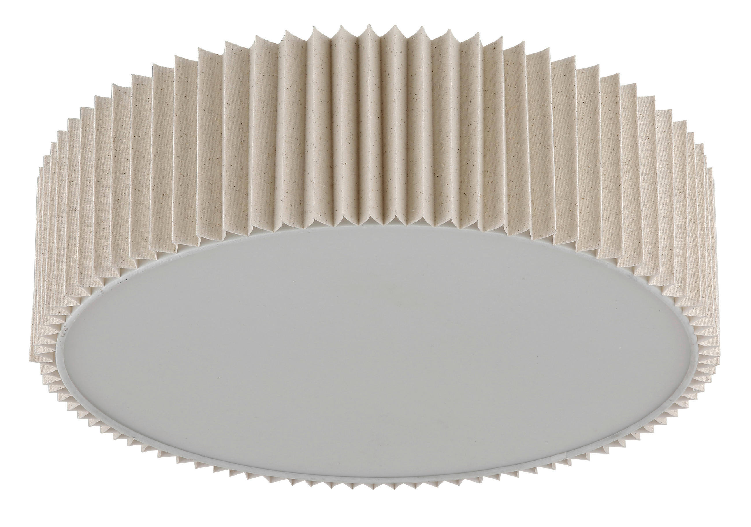 TAKLAMPA PAGE 43/13 cm  - vit/naturfärgad, Klassisk, metall/textil (43/13cm) - Globo