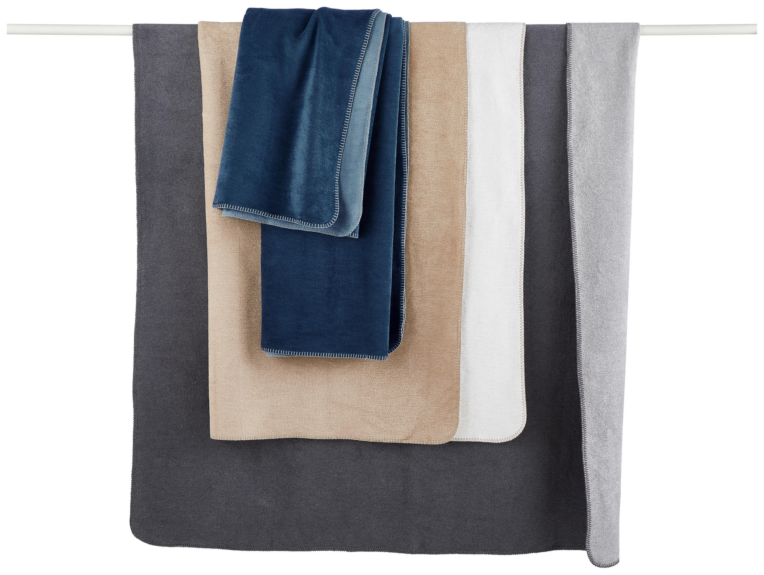 WOHNDECKE DE VELA 150/200 cm  - Naturfarben/Weiß, Basics, Textil (150/200cm) - Novel