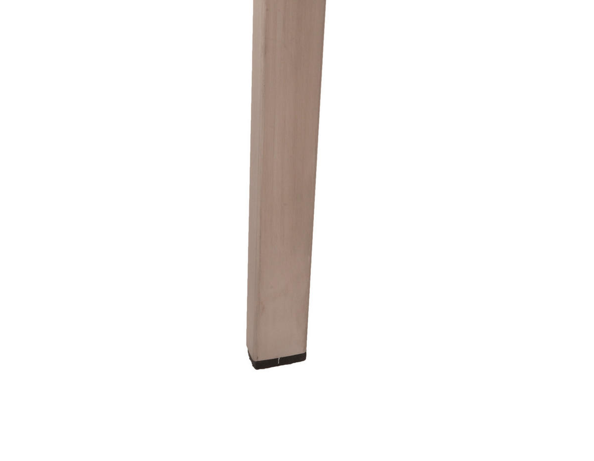 GARTENSTUHL-SET Teakholz Edelstahl Schwarz, Silberfarben, Teakfarben  - Silberfarben/Schwarz, Basics, Holz/Kunststoff (58/86/55cm) - Gardenson