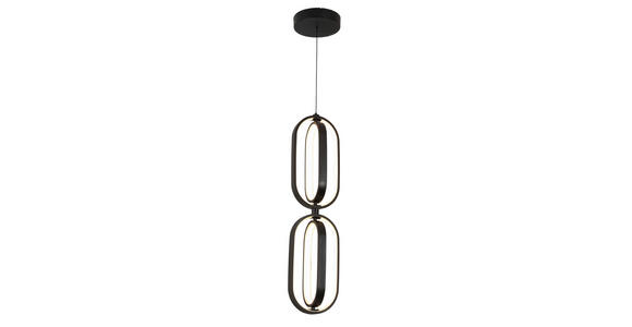 LED-HÄNGELEUCHTE 21/200 cm - Schwarz, Design, Kunststoff/Metall (21/200cm) - Novel