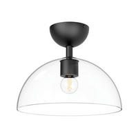 Plafonieră  30,5/25,4 cm    - negru, Konventionell, sticlă/metal (30,5/25,4cm) - Elstead Lighting