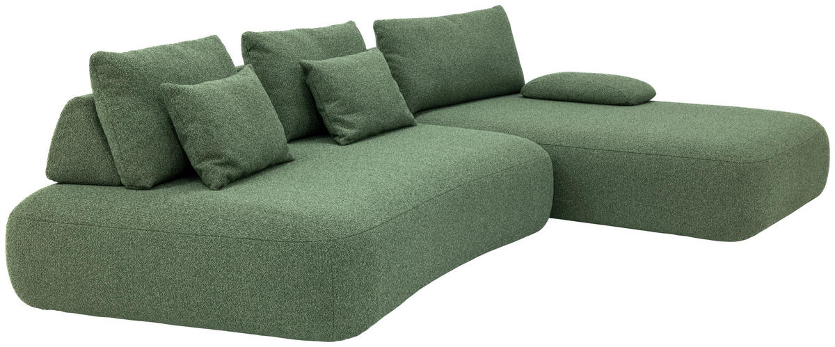 ECKSOFA Chilliano Grün Webstoff  - Schwarz/Grün, Design, Kunststoff/Textil (325/200cm) - Chilliano