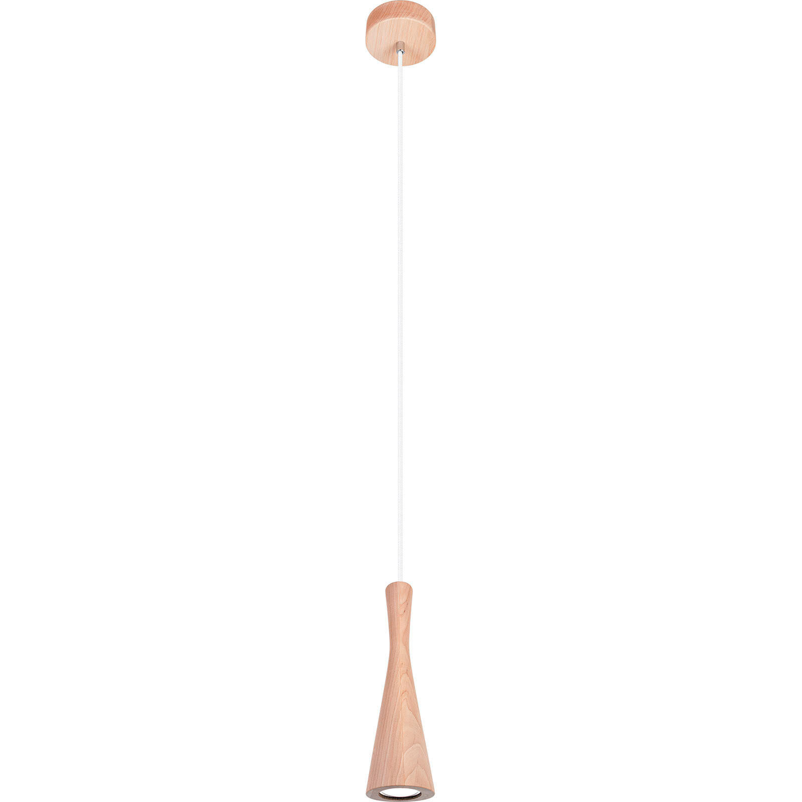HÄNGELEUCHTE 10/90-140 cm  - Erlefarben/Weiß, Natur, Holz (10/90-140cm)