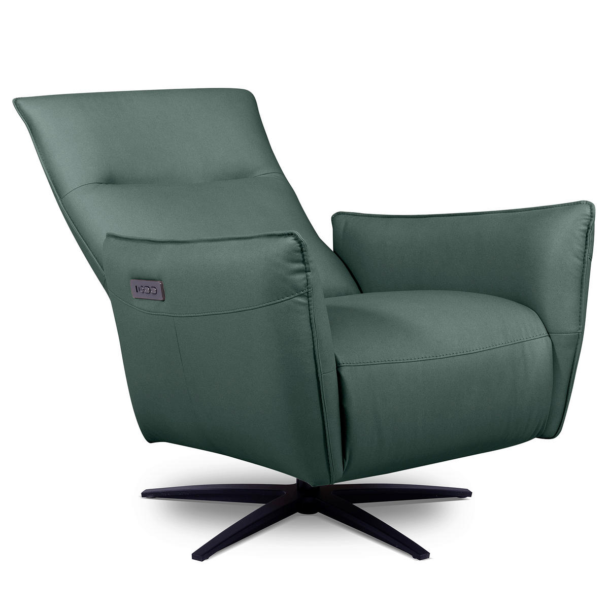 RELAXSESSEL Textil Blau  - Blau/Schwarz, Design, Textil/Metall (77/107/88cm) - Livetastic