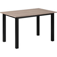ESSTISCH 120/80/76 cm Nachbildung  Metall, Holzwerkstoff gastro- und objekttauglich rechteckig Eichefarben  - Eichefarben/Schwarz, MODERN, Holzwerkstoff/Metall (120/80/76cm) - MID.YOU