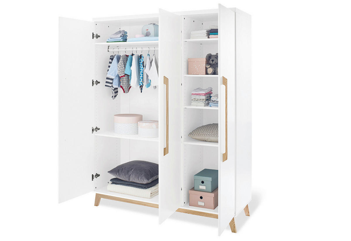 BABYZIMMER PINOLINO RIVA  - Eschefarben/Weiß, Design, Holzwerkstoff - Pinolino