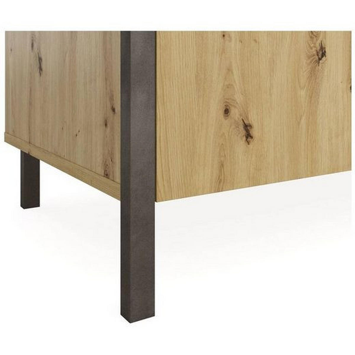 SIDEBOARD  in 164/92/41 cm  - Schwarz/Eiche Artisan, KONVENTIONELL, Holzwerkstoff/Kunststoff (164/92/41cm) - MID.YOU