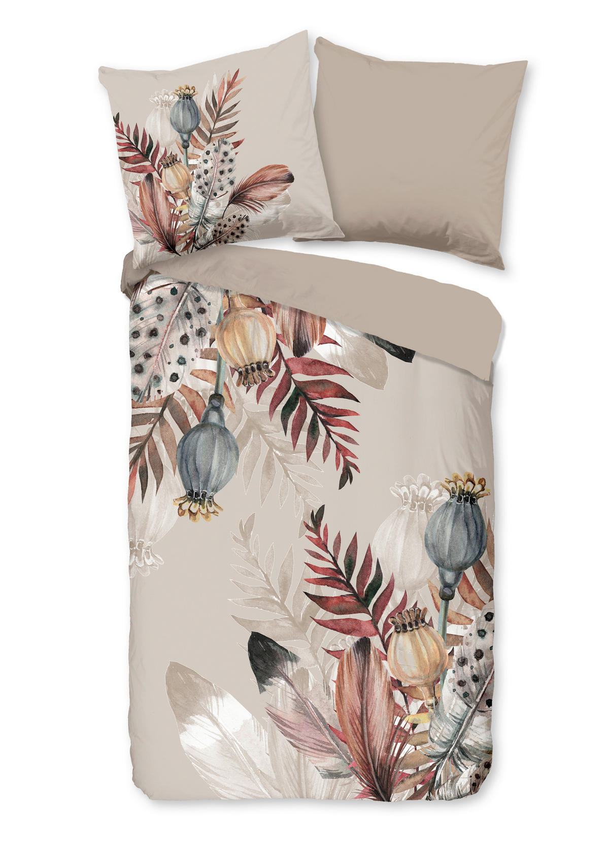 WENDEBETTWÄSCHE Famm Mikrofaser 135/200 cm  - Taupe/Beige, Natur, Textil (135/200cm)