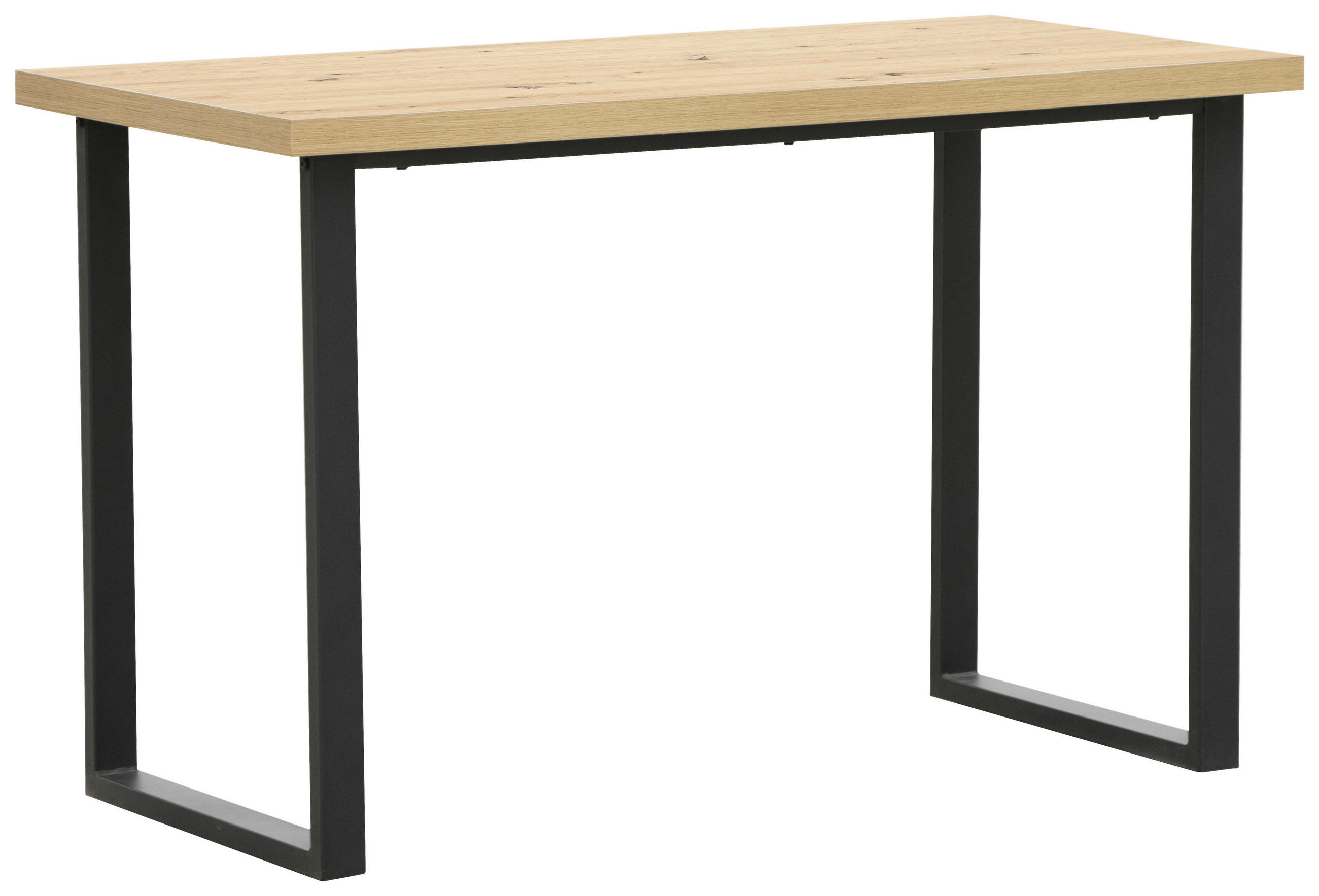 SCHREIBTISCH 120/60/75 cm  in Schwarz, Eichefarben  - Eichefarben/Schwarz, MODERN, Holzwerkstoff/Metall (120/60/75cm) - MID.YOU