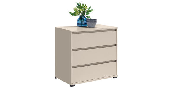 KOMMODE in 80/79/48 cm - Kaschmir/Anthrazit, Design, Holzwerkstoff/Kunststoff (80/79/48cm) - Carryhome