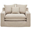 SESSEL Bouclé Beige    - Beige/Schwarz, Trend, Kunststoff/Textil (129/92/105cm) - Livetastic