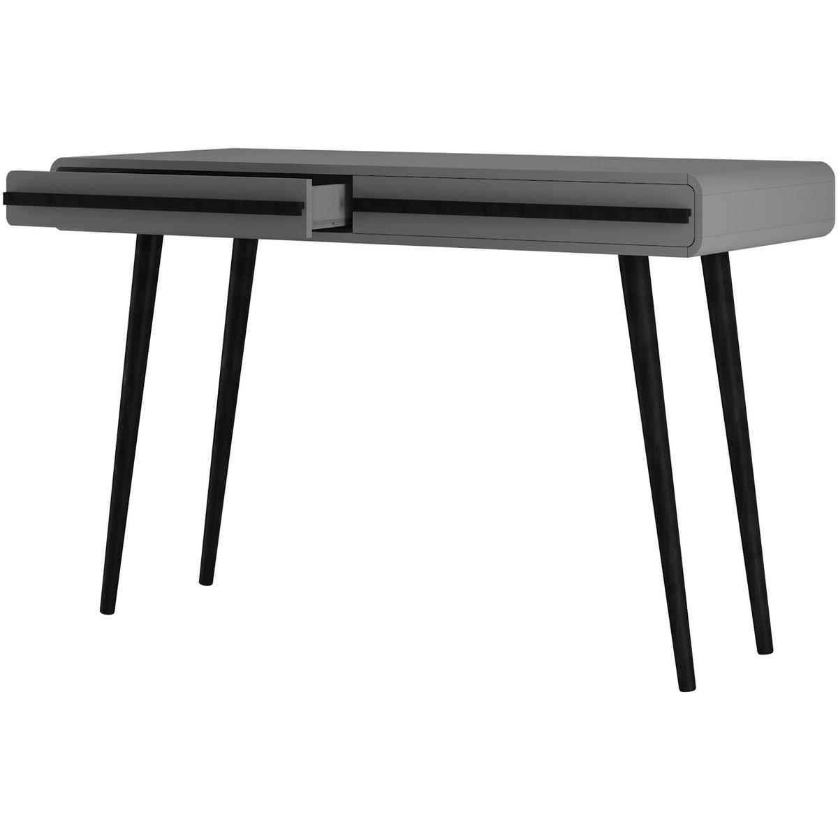 SCHREIBTISCH 120/77/50 cm  in Grau  - Schwarz/Grau, Design, Holzwerkstoff (120/77/50cm) - MID.YOU