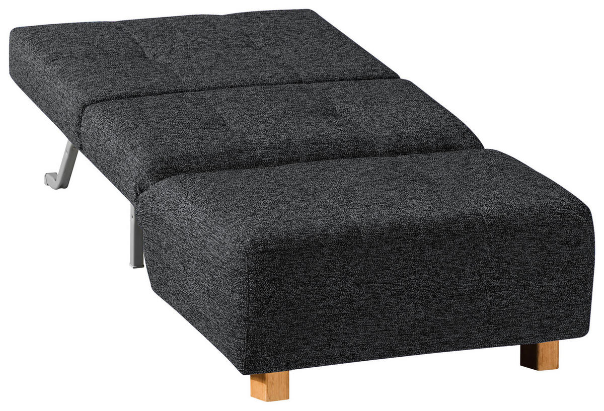SCHLAFSESSEL in Flachgewebe Dunkelgrau  - Dunkelgrau/Naturfarben, Design, Holz/Textil (85/92/102cm) - Novel